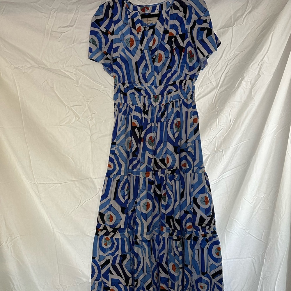 Geometric Blue Dress